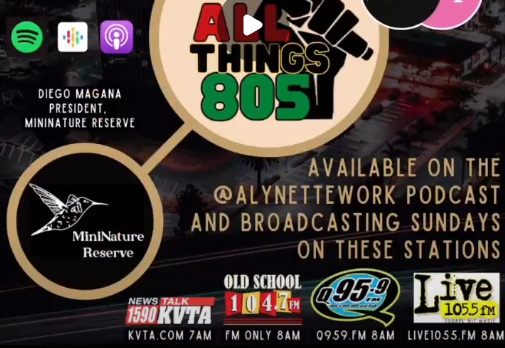 Podcast interview poster with mininature reserve